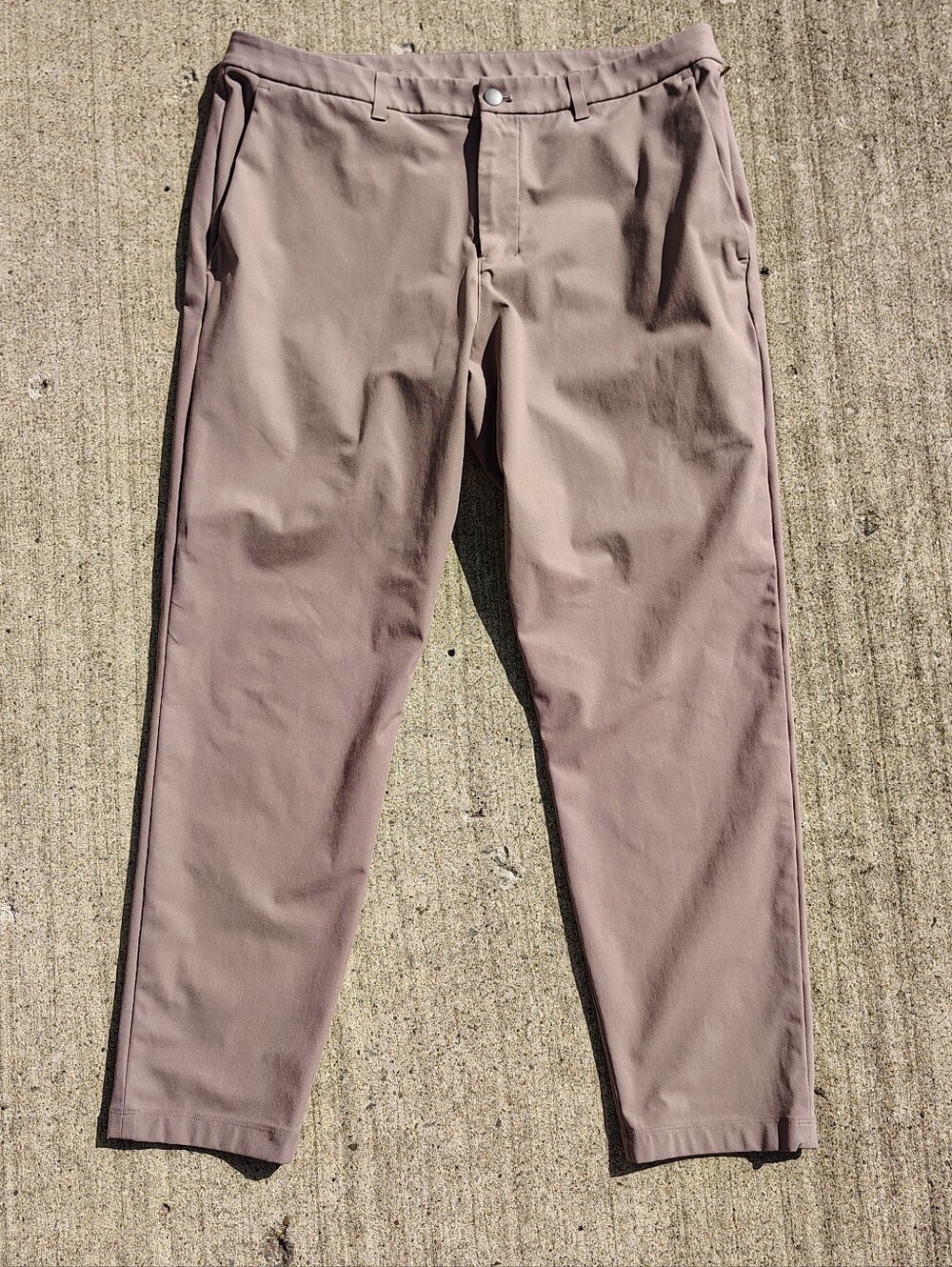 Lululemon ABC Slim Fit Trouser Warpstreme Khaki Tan Men’s 36x29